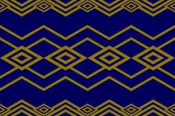 Elegant luxurious gold yellow and dark blue geometric interlace weave pattern for backdrop background wallpaper fabric textile paper wrap notebook cover design 