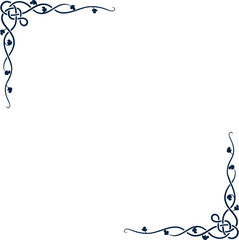 Flowers and Leaves Border