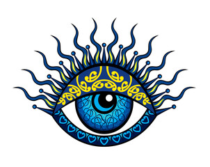 Eye icon vector illustration sign