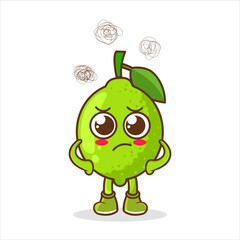 Lime character cartoon with angry gesture