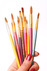 Colorful paint brushes
