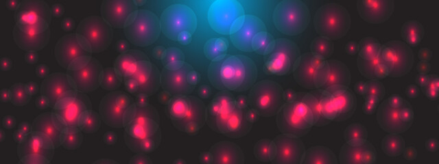 Abstract modern colorful bokeh on black night background. colorful abstract bokeh background. Holiday concept. Abstract bokeh lights background vector illustration.