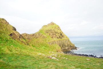 Giant's Causeway and Coast, Interlocking Basalt Columns in Antrim, Northern Ireland 