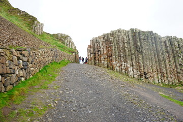 Giant's Causeway and Coast, Interlocking Basalt Columns in Antrim, Northern Ireland 