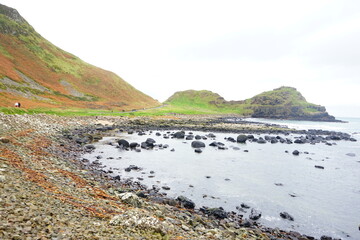 Giant's Causeway and Coast, Interlocking Basalt Columns in Antrim, Northern Ireland 