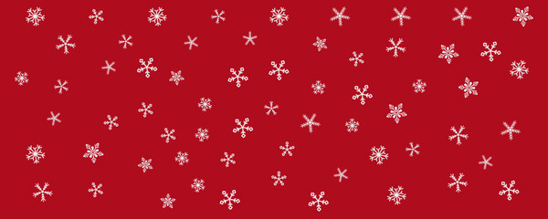 Snow, snowflake. Christmas red pattern. Christmas background. Vector illustration
