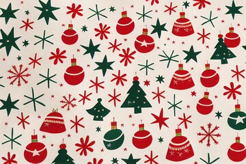 Christmas seamless pattern, christmas wrapping paper pattern