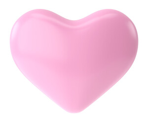 3D heart. Valentine card decoration. 3D illustration.