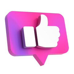 3D like icon. 3D icon. 3D illustration.