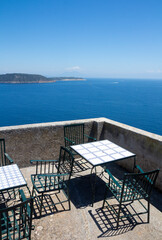 coffee table with sea view in Ischia Ponte