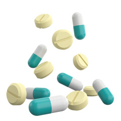 Medicine. 3D drug. 3D illustration.