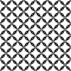 Black and white seamless abstract pattern. Background and backdrop. Grayscale ornamental design. Mosaic ornaments. Vector graphic illustration. EPS10.