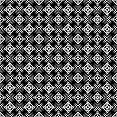 Black and white seamless abstract pattern. Background and backdrop. Grayscale ornamental design. Mosaic ornaments. Vector graphic illustration. EPS10.