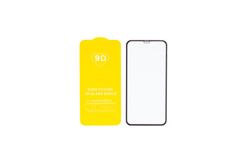 Protective screen for a mobile phone on a white background.