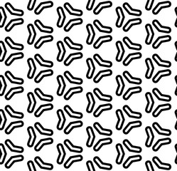 Black and white seamless abstract pattern. Background and backdrop. Grayscale ornamental design. Mosaic ornaments. Vector graphic illustration. EPS10.