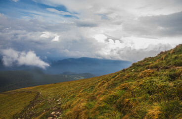 Beautifull view of Chornohora highest mountain range in Western Ukraine