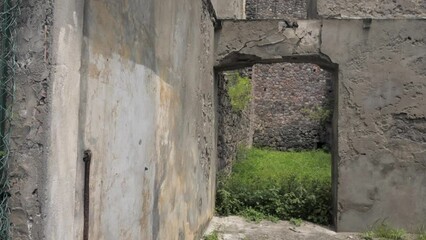 Old stone ruins in Caribbean (Saint Pierre, Martinique)