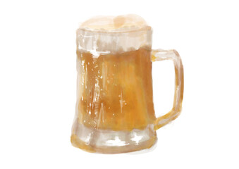 水彩のビール01_1