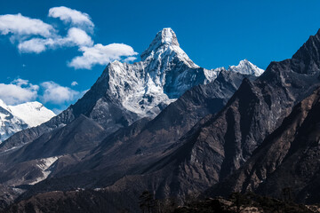 Naklejka na ściany i meble Mt. Amadablam in the Everest Base Camp Region of Solukhumbu, Nepal