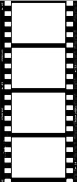 film strip icon isolated on transparent background. tape photo film strip frame, Video Film strip roll,