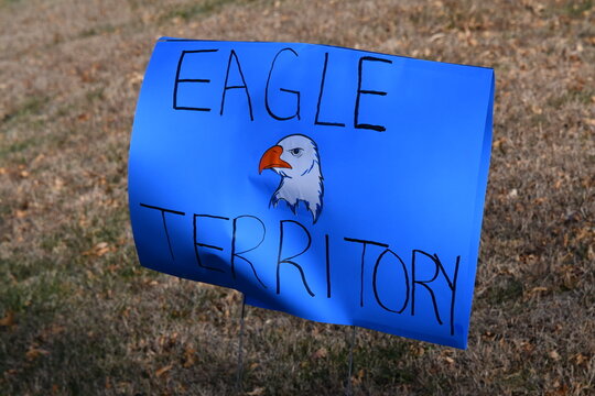 Eagle Territory Sports Motivation Sign