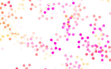 Fototapeta na wymiar Light Pink, Yellow vector backdrop with artificial intelligence data.