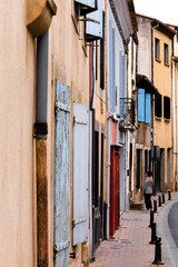 narrow street in French town