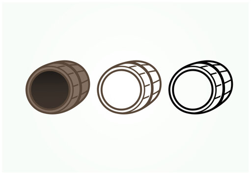 Three barrels vector illustration flat design