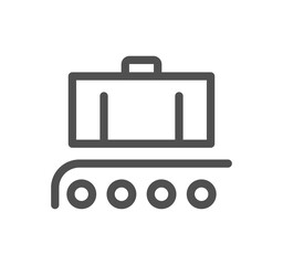 Baggage and travel icon outline and linear symbol.	
