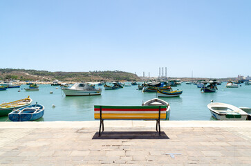 The port of Marsaxlokk, Malta
