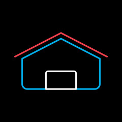 Farm barn vector icon. Farm animal sign