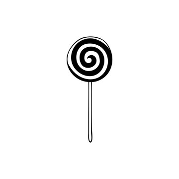 recommend clip art: Lollipop with spiral pattern doodle illustration in vector. Hand drawn lollipop illustration in vector. Lollipop candy illustration