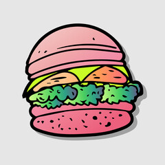 Retro 30s funny cartoon and comic character face vector illustration