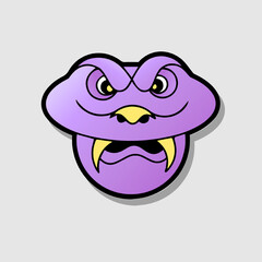 Retro 30s funny cartoon and comic character face vector illustration