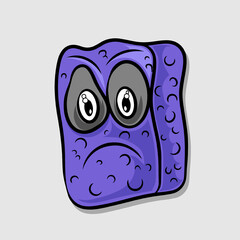 Retro 30s funny comic and cartoon character face. Element of emotion character mascot vector illustration