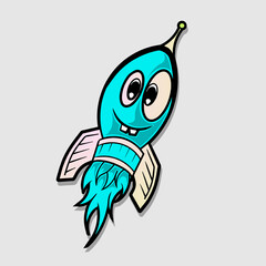 Retro 30s funny comic and cartoon character face. Element of emotion character mascot vector illustration