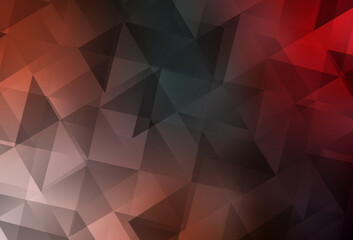 Light Green, Red vector polygon abstract background.