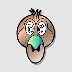 Retro 30s funny comic and cartoon character face. Element of emotion character mascot vector illustration