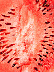 slice of red watermelon close up, half juicy watermelon natural healthy sugar vitamins nutrition appetizer