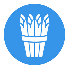 Asparagus isolated vector glyph icon. Vegetable sign