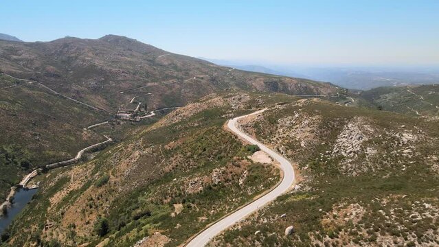 Scenic Serra da Estrela mountains in Portugal