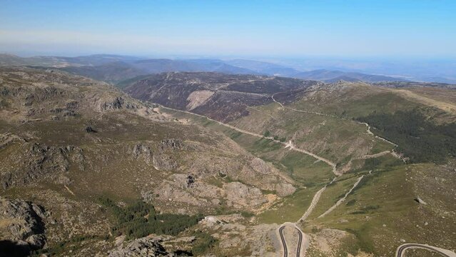 Scenic Serra da Estrela mountains in Portugal