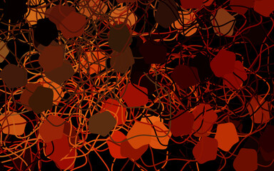 Dark Orange vector pattern with random forms.