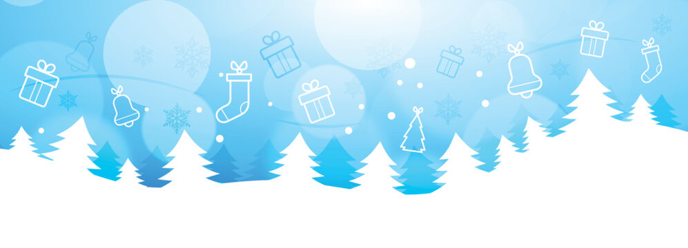 sfondo, natale, regali, alberi, bosco, foresta