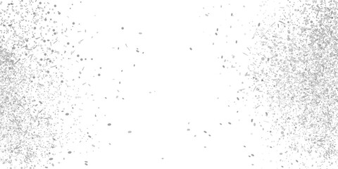 Fototapeta na wymiar Confetti on white background. Luxury texture. Festive backdrop with glitters. Pattern for work. Print for polygraphy, posters, banners and textiles. Doodle for design. Black and white illustration