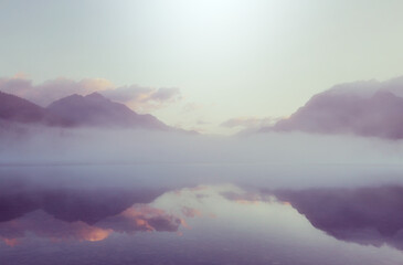 Fog on the lake