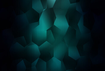 Light Green vector template in hexagonal style.