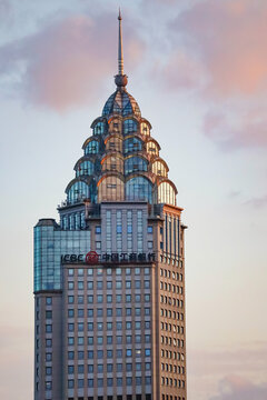 Shanghai, China city skyline on the Huangpu River