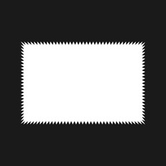 Zigzag Edge Rectangle Shape Border Frame