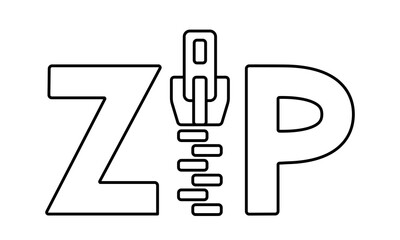 Abstract zip icon